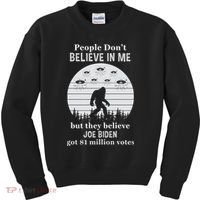 Funny Conservative Anti Biden Bigfoot Kids Sweatshirt thumb 0