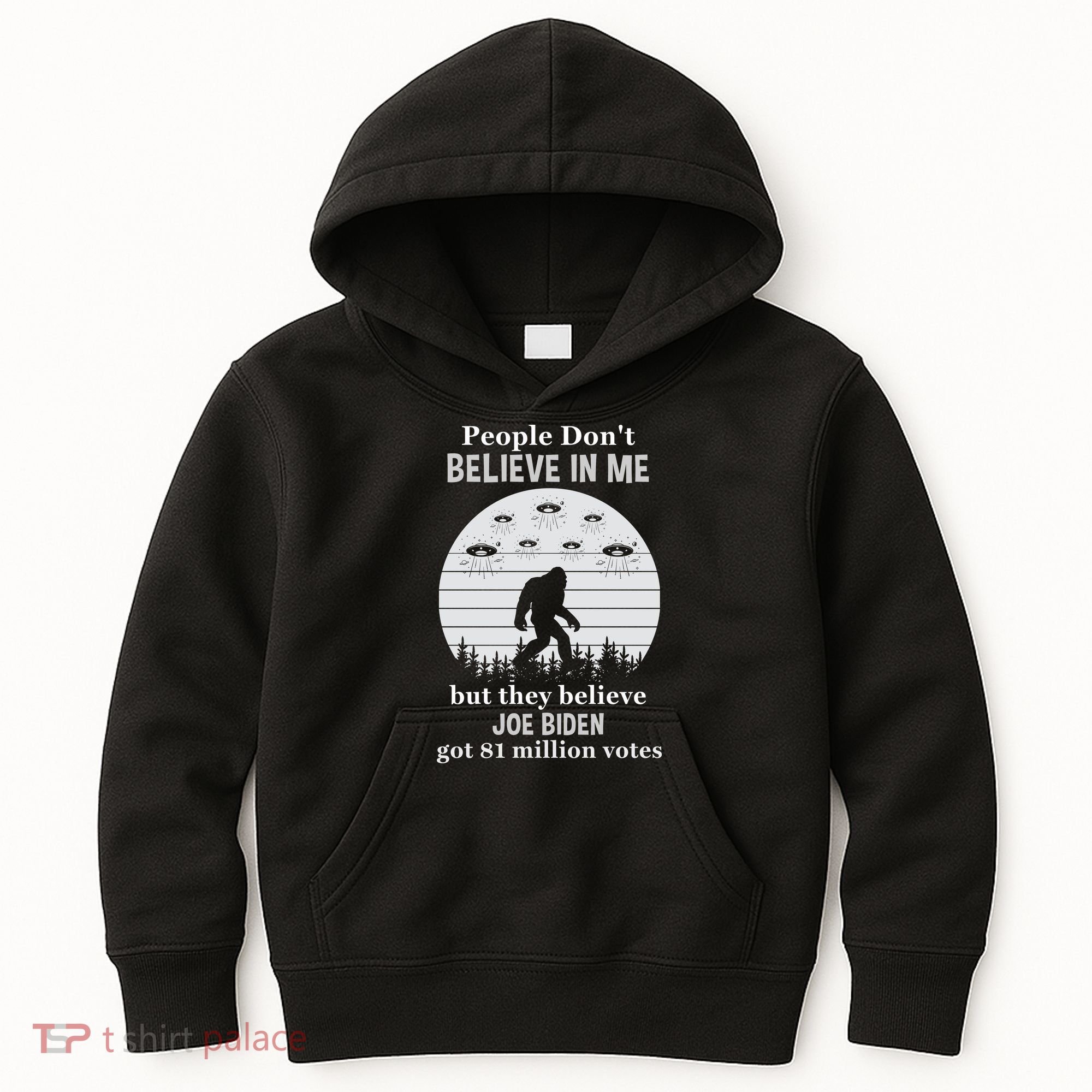Funny Conservative Anti Biden Bigfoot Kids Hoodie