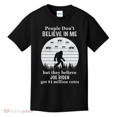 Funny Conservative Anti Biden Bigfoot Kids T-Shirt