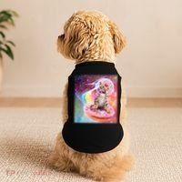 Funny Cute Astronaut Kitty On Rainbow Sprinkle Donut With Galaxy Background Doggie Tank thumb 2