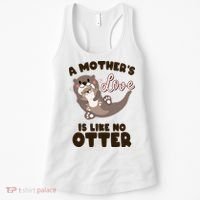 Funny Cute A Mother's Love Is Like No Otter Mama Otter And Baby Women's Tank Top thumb 0