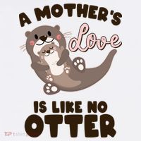 Funny Cute A Mother's Love Is Like No Otter Mama Otter And Baby Women's Tank Top thumb 5