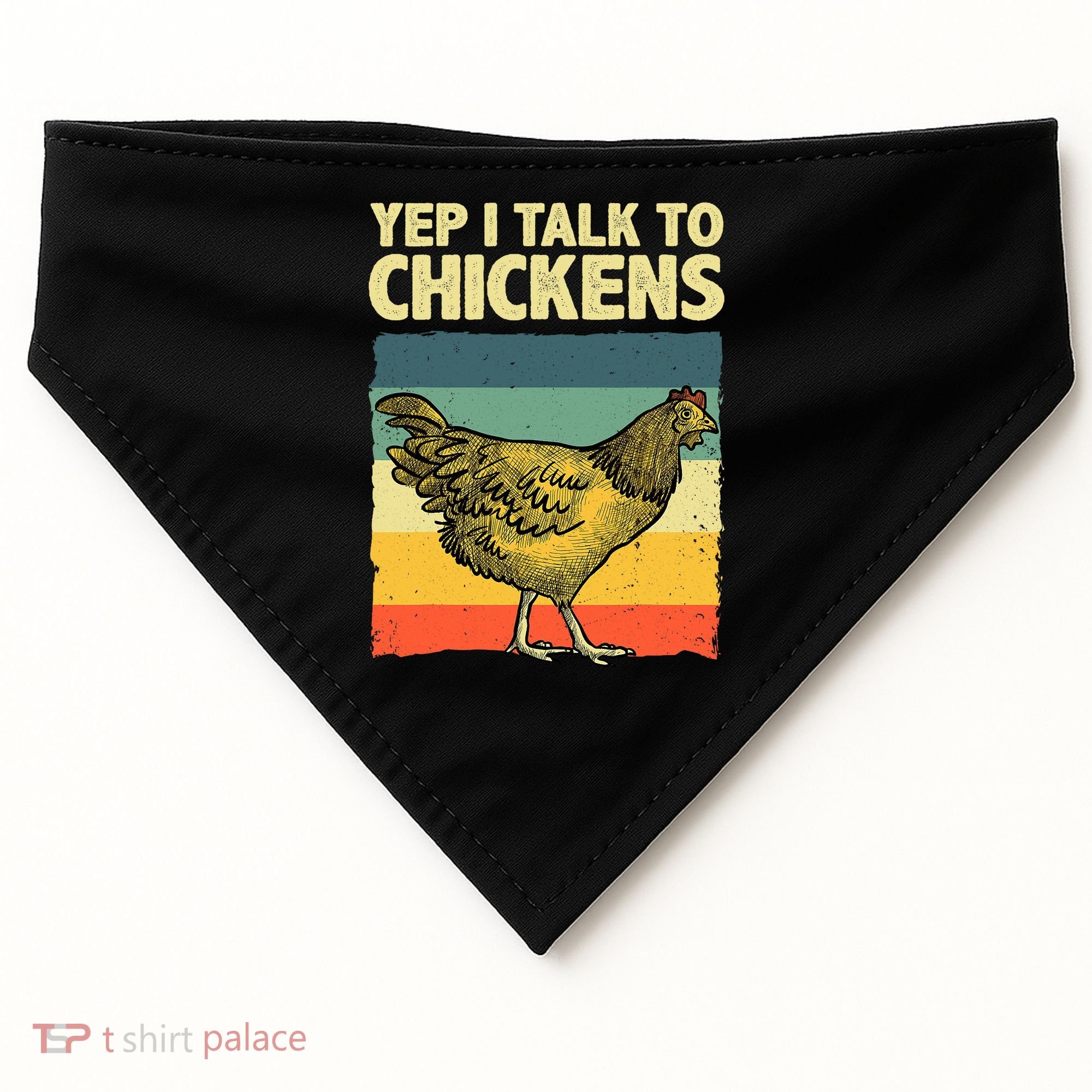 Funny Chicken Art Poultry Chicken Farmer USA-Made Doggie Bandana
