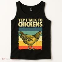 Funny Chicken Art Poultry Chicken Farmer Tank Top thumb 2