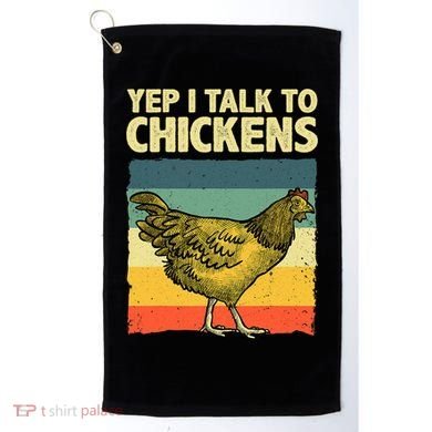 Funny Chicken Art Poultry Chicken Farmer Golf Towel