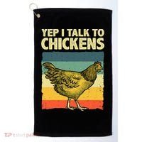 Funny Chicken Art Poultry Chicken Farmer Golf Towel thumb 0