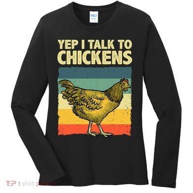 Funny Chicken Art Poultry Chicken Farmer Women's Long Sleeve Shirt