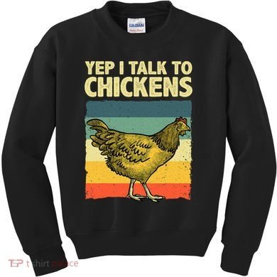 Funny Chicken Art Poultry Chicken Farmer Kids Sweatshirt