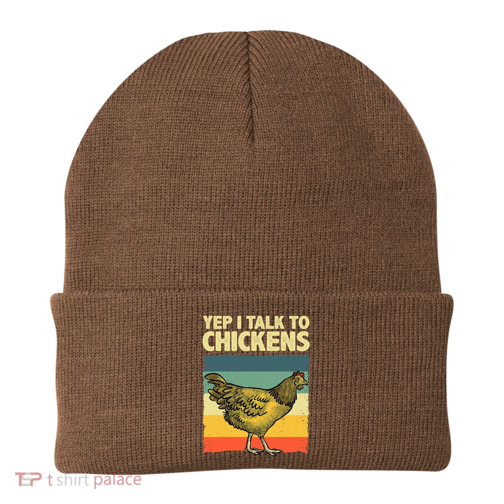 Funny Chicken Art Poultry Chicken Farmer Beanie