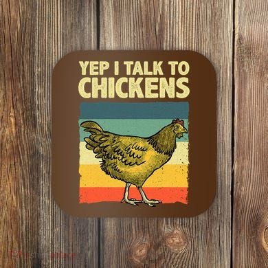 Funny Chicken Art Poultry Chicken Farmer Coaster