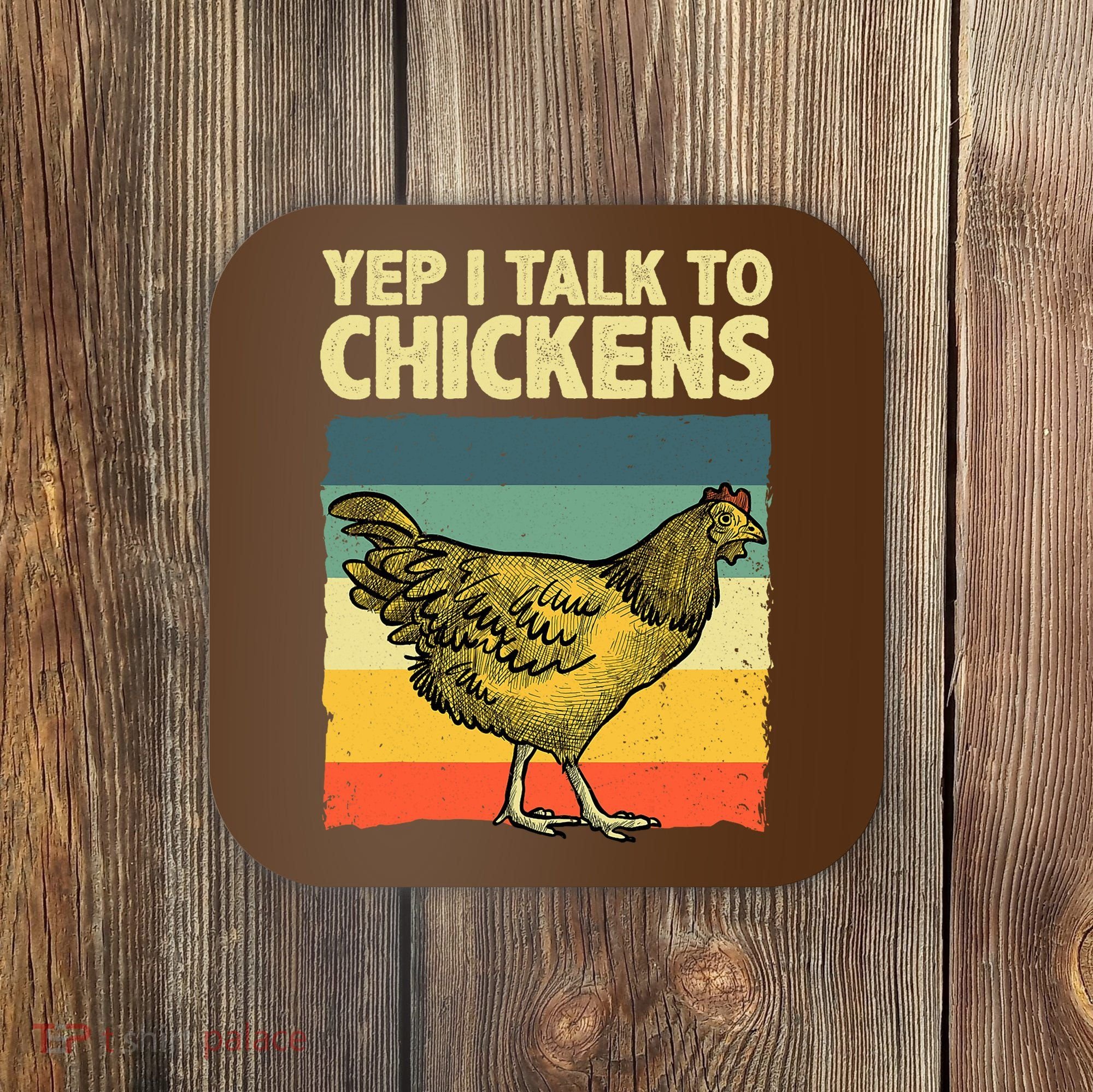 Funny Chicken Art Poultry Chicken Farmer Coaster