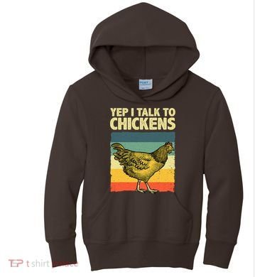 Funny Chicken Art Poultry Chicken Farmer Kids Hoodie