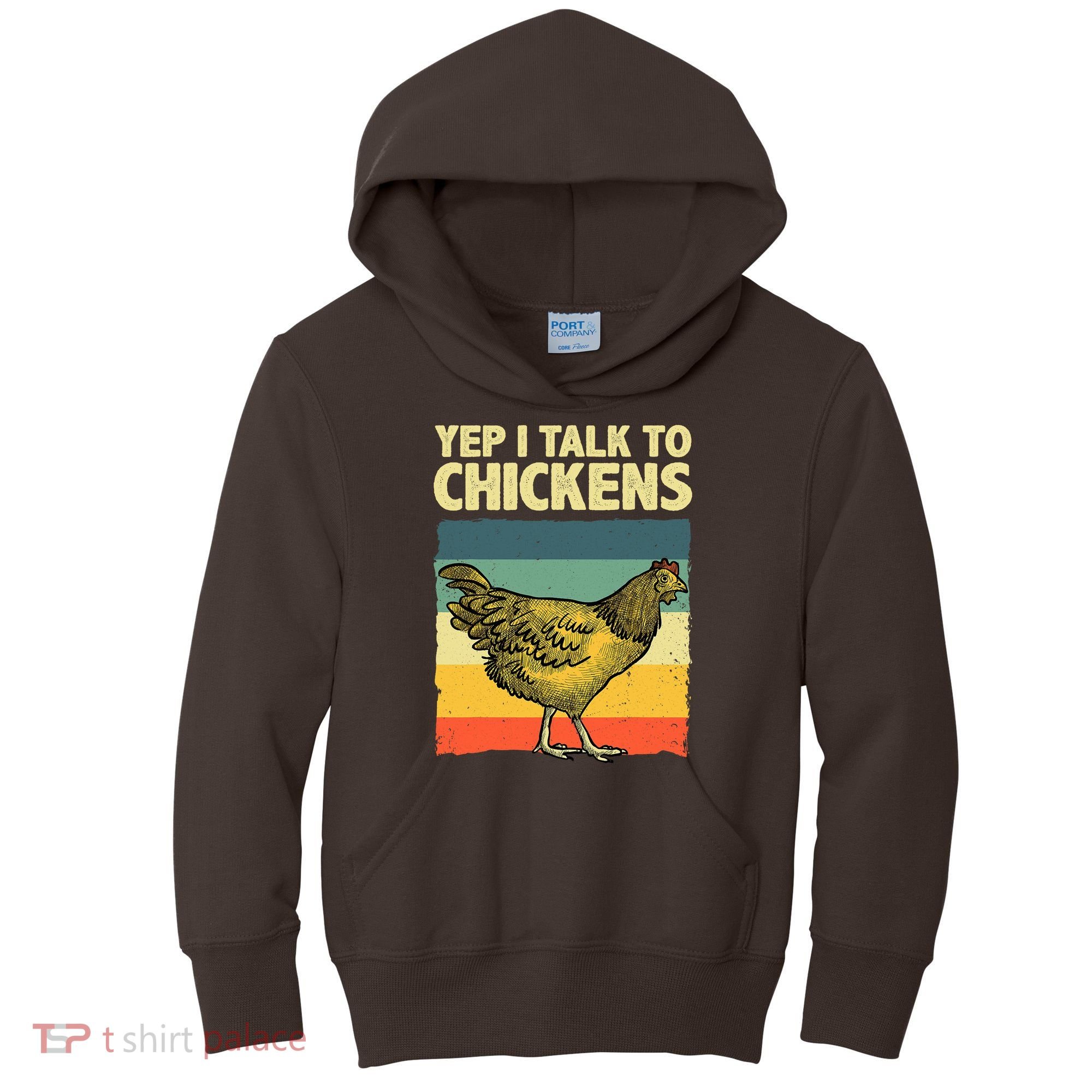 Funny Chicken Art Poultry Chicken Farmer Kids Hoodie