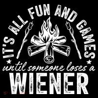 Funny Camping: All Fun And Games Until Someone Losed A Weiner Women's Hoodie thumb 2