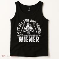 Funny Camping: All Fun And Games Until Someone Losed A Weiner Tank Top thumb 2