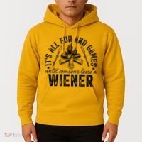 Funny Camping: All Fun And Games Until Someone Losed A Weiner Hoodie thumb 2