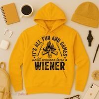Funny Camping: All Fun And Games Until Someone Losed A Weiner Hoodie thumb 3