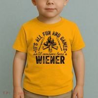Funny Camping: All Fun And Games Until Someone Losed A Weiner Toddler T-Shirt thumb 2