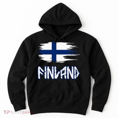 Finland Cool Ancient Nordic Style Flag Hoodie