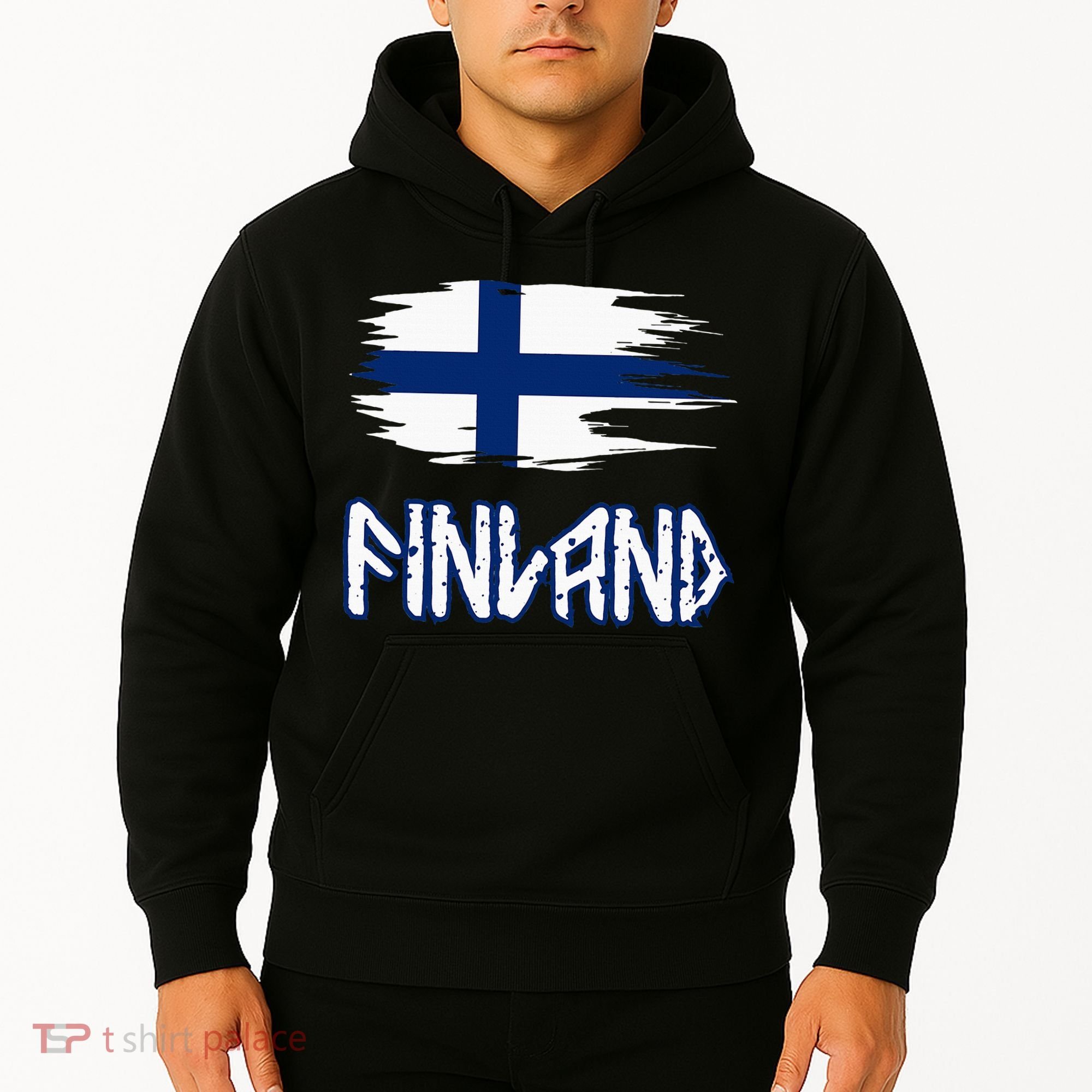 Finland Cool Ancient Nordic Style Flag Hoodie