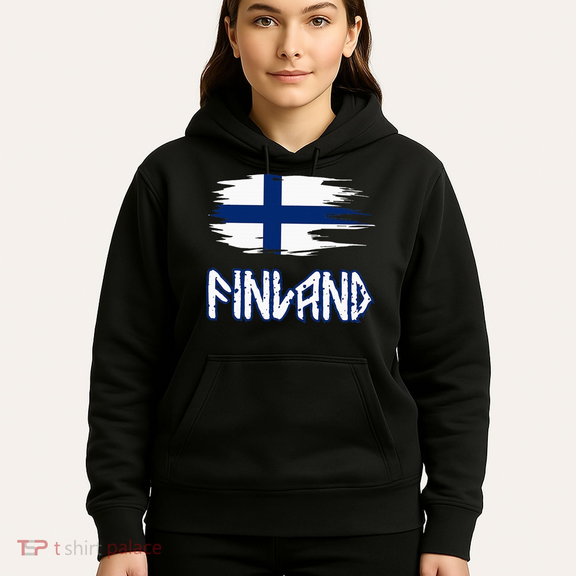 Finland Cool Ancient Nordic Style Flag Hoodie