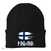 Finland Cool Ancient Nordic Style Flag Beanie thumb 0
