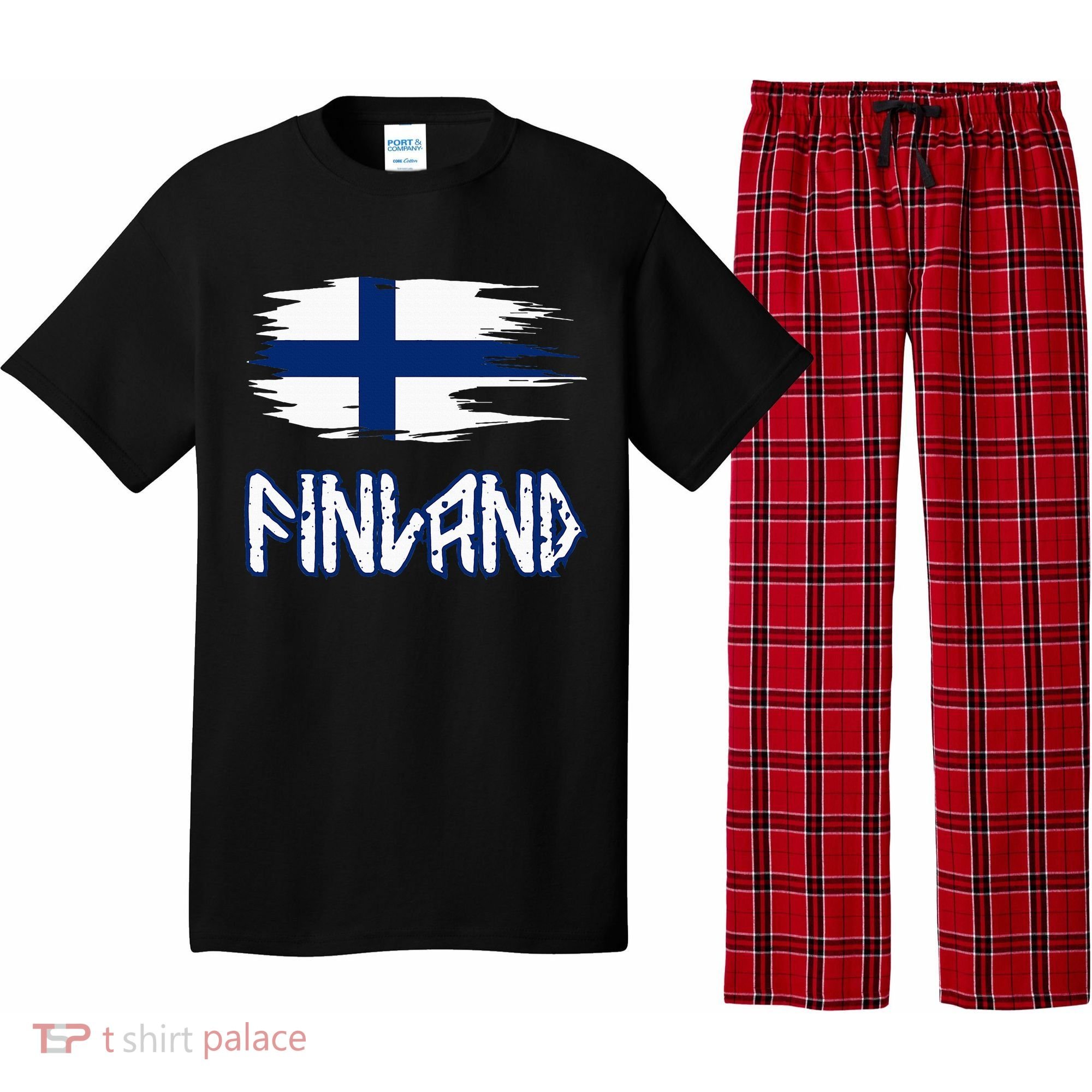 Finland Cool Ancient Nordic Style Flag Pajama Set