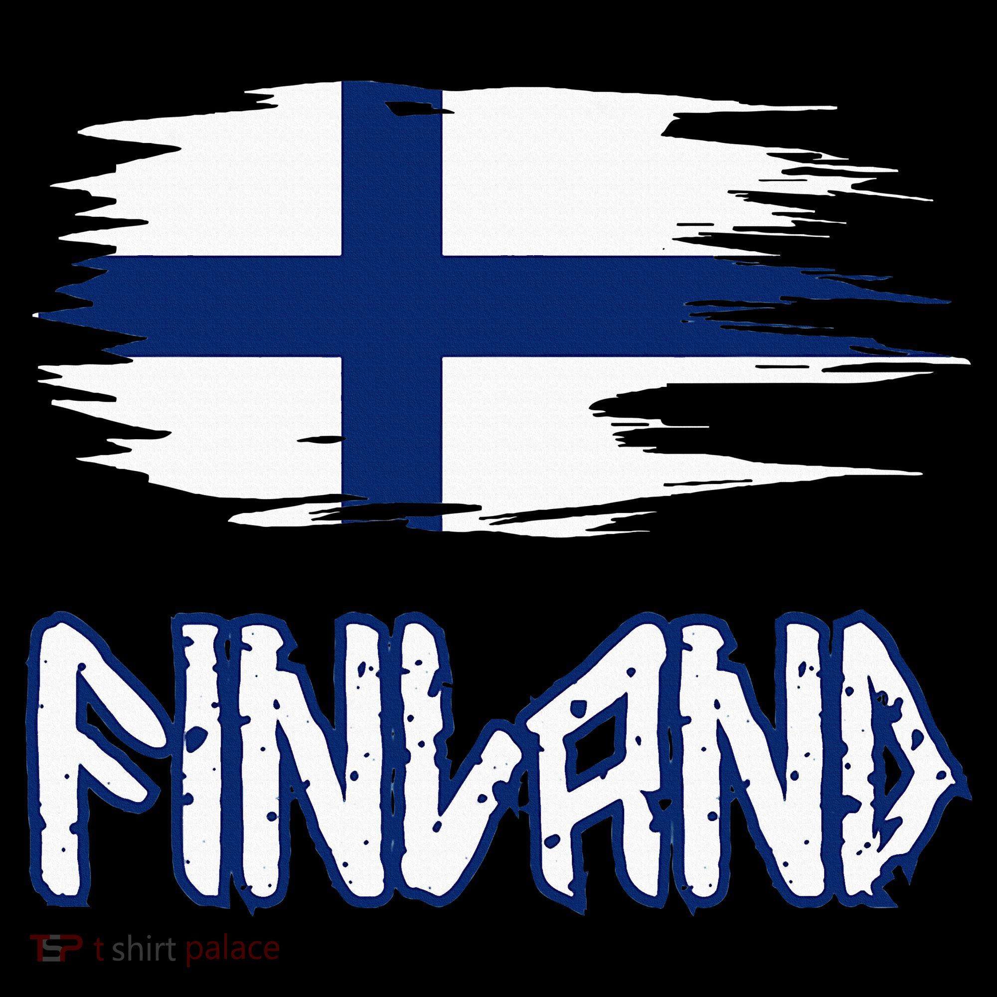 Finland Cool Ancient Nordic Style Flag Polo