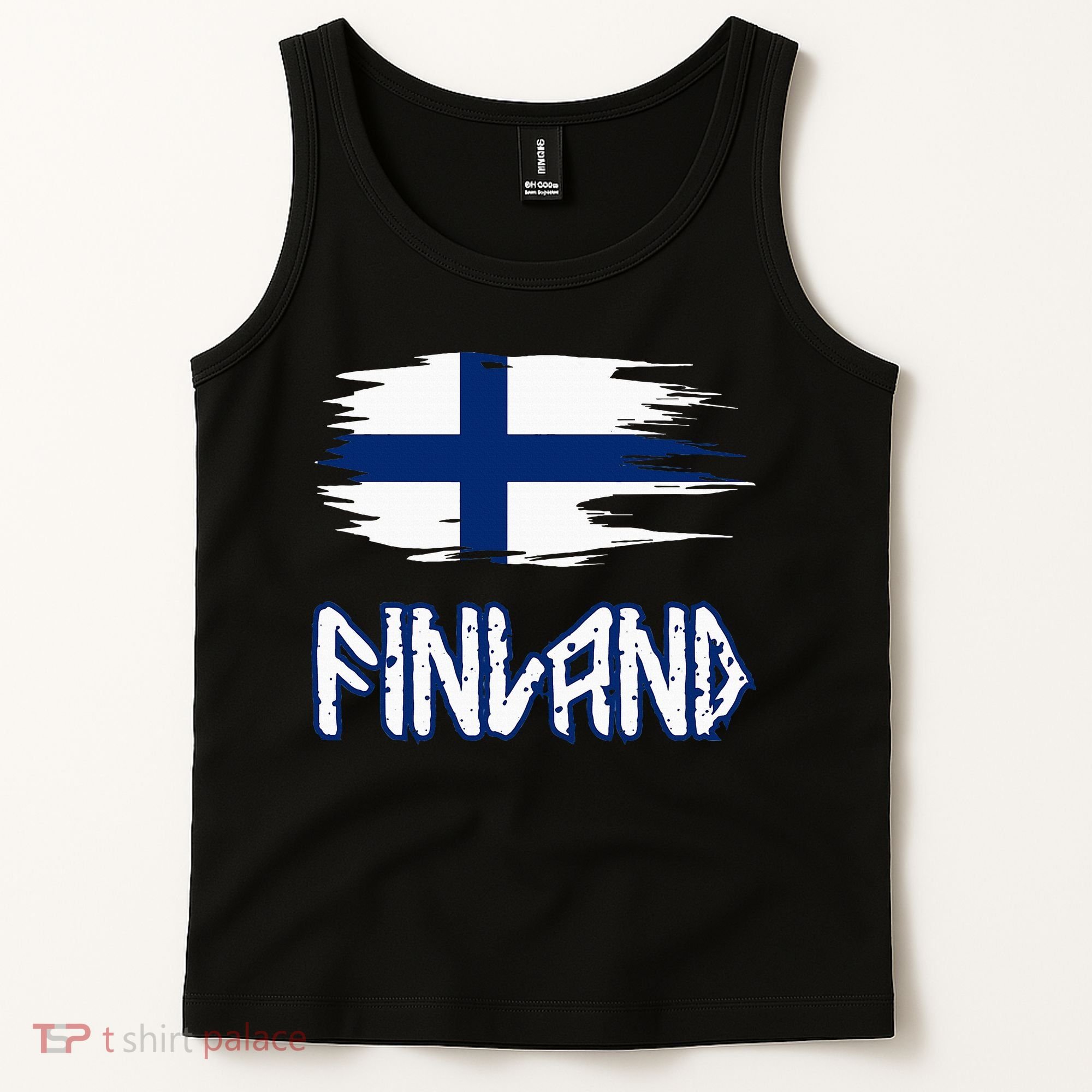 Finland Cool Ancient Nordic Style Flag Tank Top