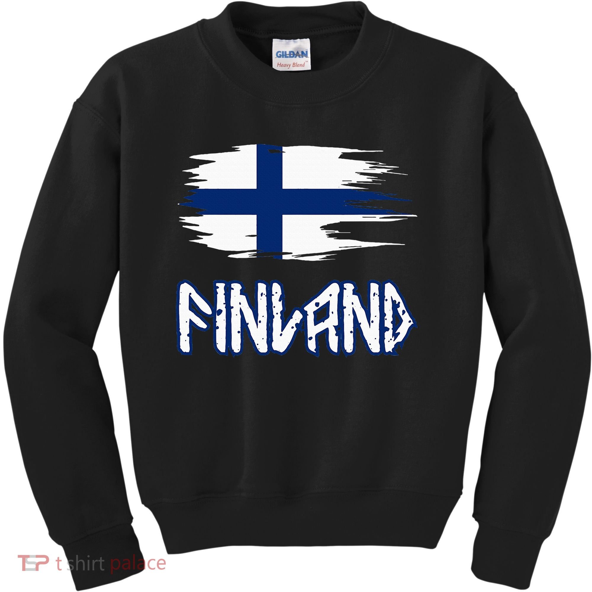 Finland Cool Ancient Nordic Style Flag Kids Sweatshirt