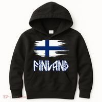Finland Cool Ancient Nordic Style Flag Kids Hoodie thumb 0