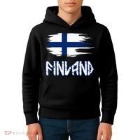 Finland Cool Ancient Nordic Style Flag Kids Hoodie thumb 4