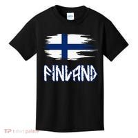 Finland Cool Ancient Nordic Style Flag Kids T-Shirt thumb 0