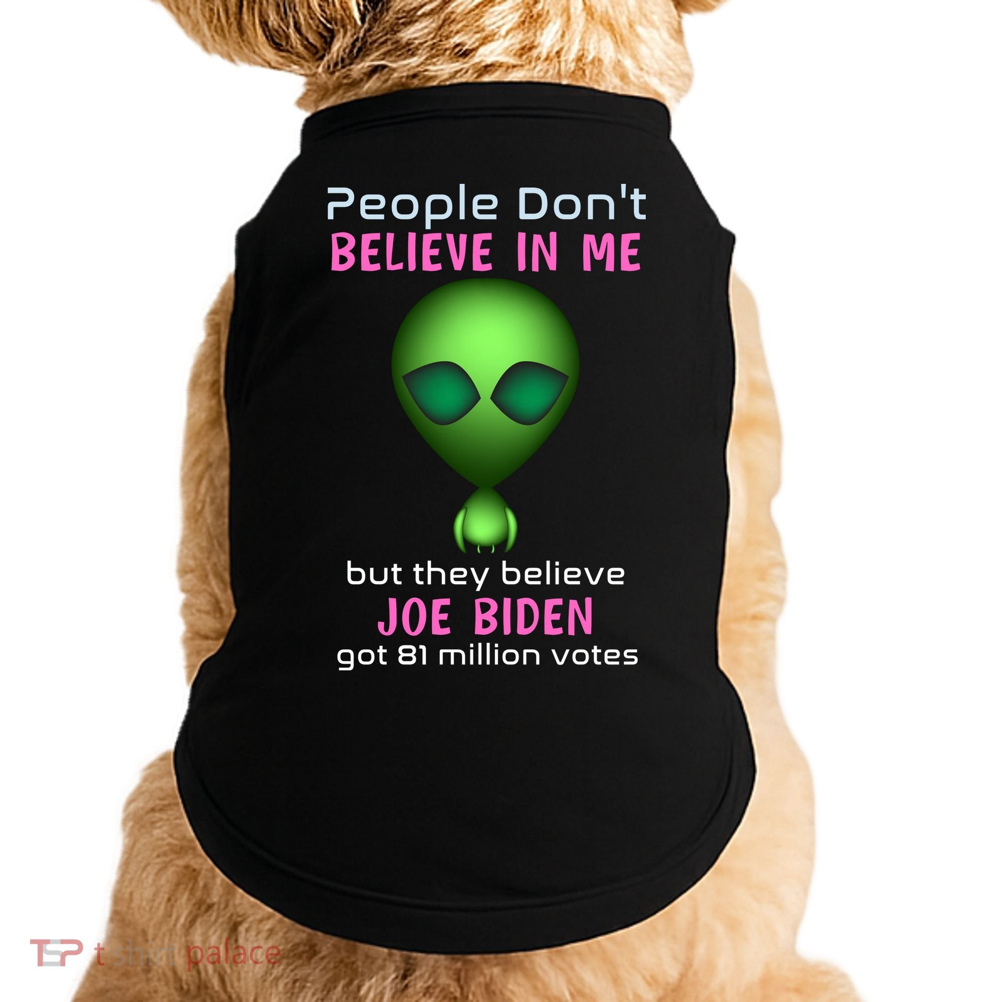 Funny Conservative Anti Biden Tooth Alien Doggie Tank