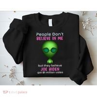 Funny Conservative Anti Biden Tooth Alien Sweatshirt thumb 2