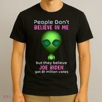Funny Conservative Anti Biden Tooth Alien T-Shirt thumb 3