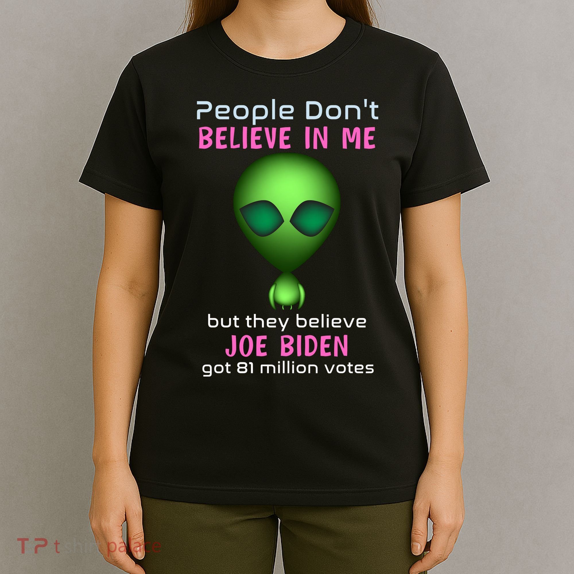 Funny Conservative Anti Biden Tooth Alien T-Shirt