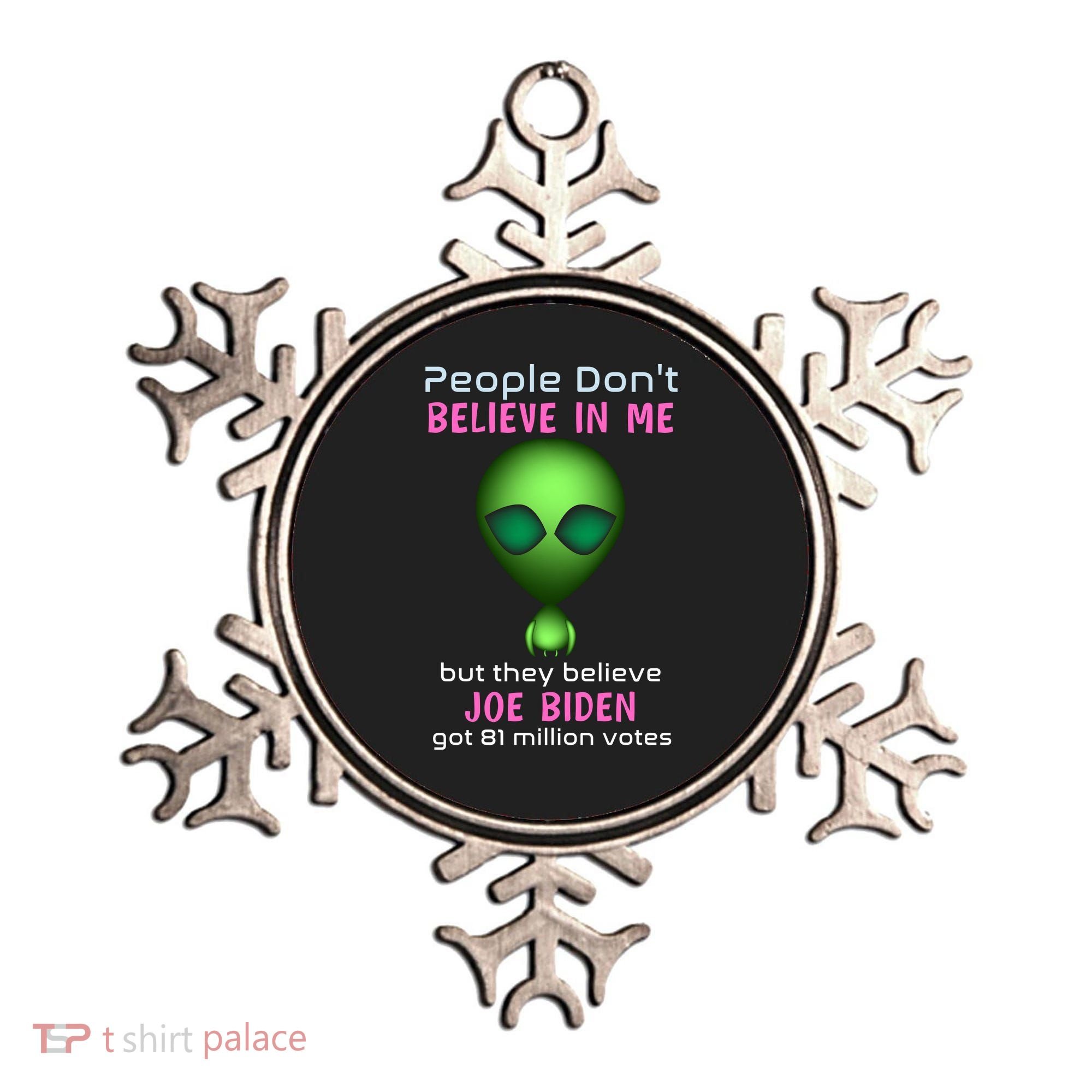 Funny Conservative Anti Biden Tooth Alien Ornament