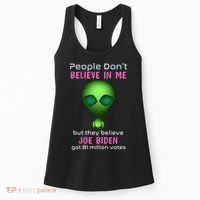 Funny Conservative Anti Biden Tooth Alien Women's Tank Top thumb 0