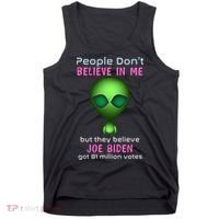 Funny Conservative Anti Biden Tooth Alien Tank Top thumb 0
