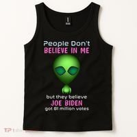 Funny Conservative Anti Biden Tooth Alien Tank Top thumb 2
