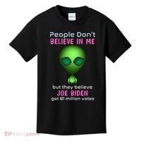 Funny Conservative Anti Biden Tooth Alien Kids T-Shirt thumb 0