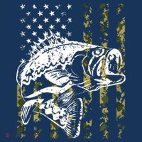 Fishing, Camouflage American Flag Fish, Bass Fish Fisherman Women's Hoodie thumb 2