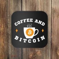 Funny Coffee And Bitcoin Funny Coffee And Crypto Funny Bitcoin Funny Coffee Coaster thumb 0