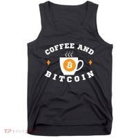 Funny Coffee And Bitcoin Funny Coffee And Crypto Funny Bitcoin Funny Coffee Tank Top thumb 0