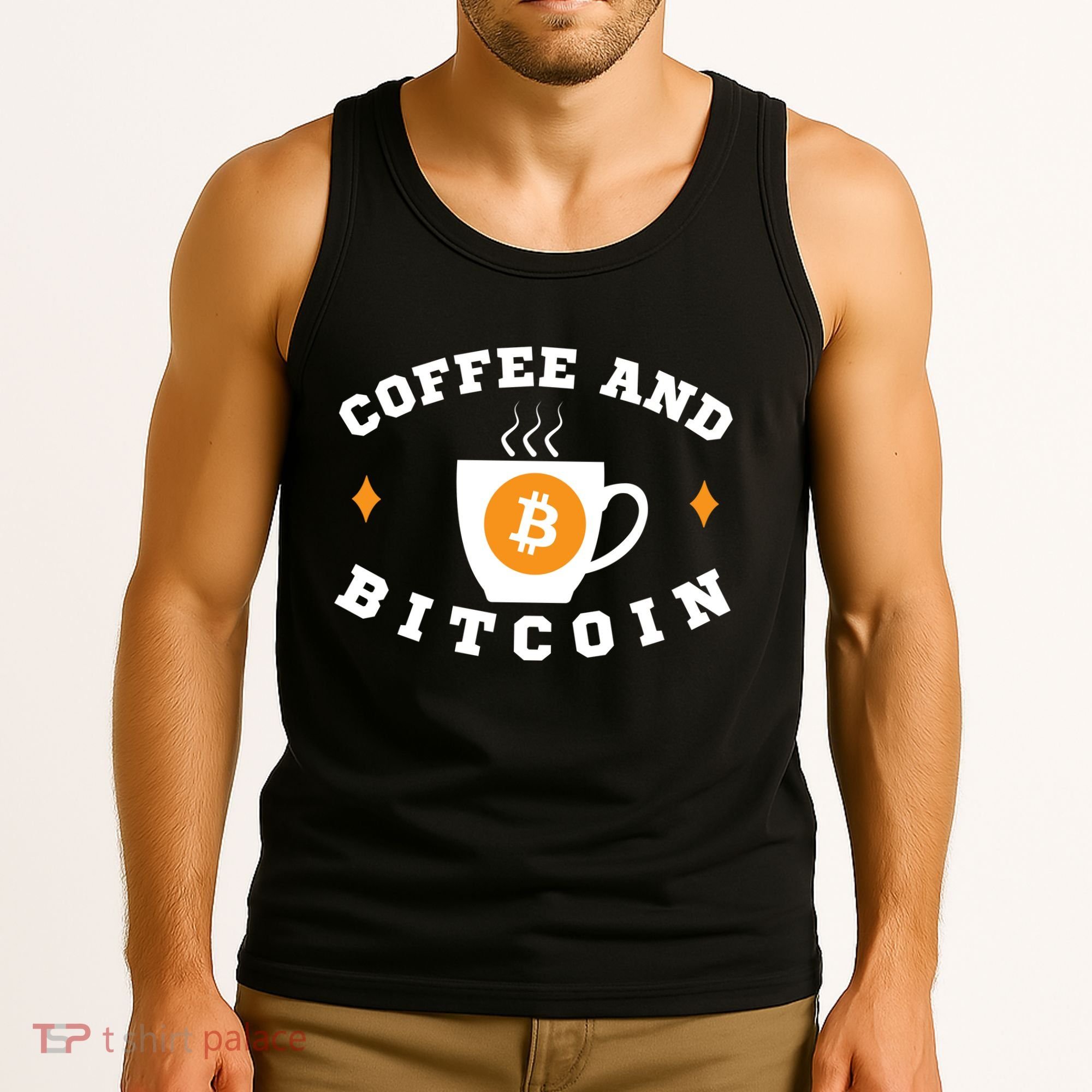 Funny Coffee And Bitcoin Funny Coffee And Crypto Funny Bitcoin Funny Coffee Tank Top