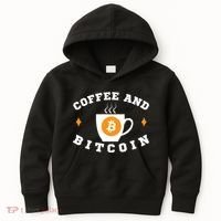 Funny Coffee And Bitcoin Funny Coffee And Crypto Funny Bitcoin Funny Coffee Kids Hoodie thumb 0
