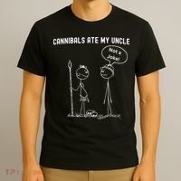 Funny Cannibals Ate My Uncle Political T-Shirt thumb 3