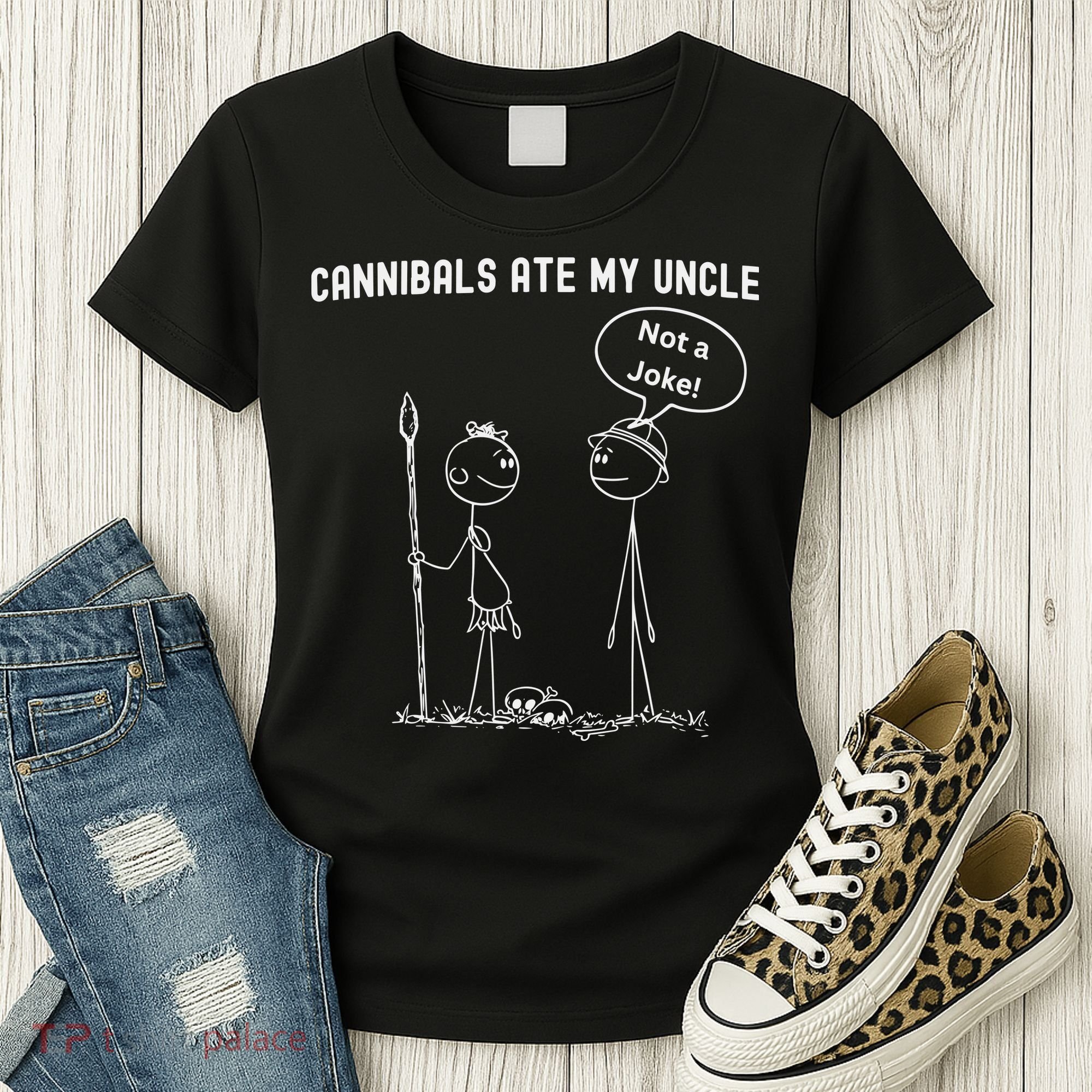 Funny Cannibals Ate My Uncle Political Women's T-Shirt