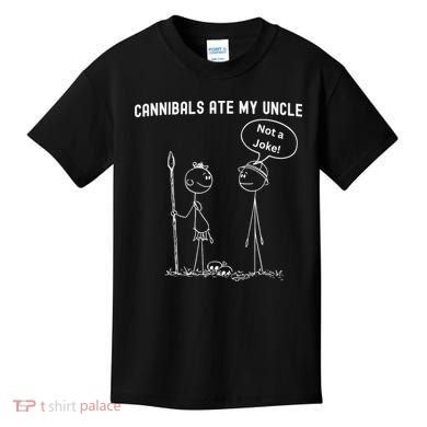 Funny Cannibals Ate My Uncle Political Kids T-Shirt